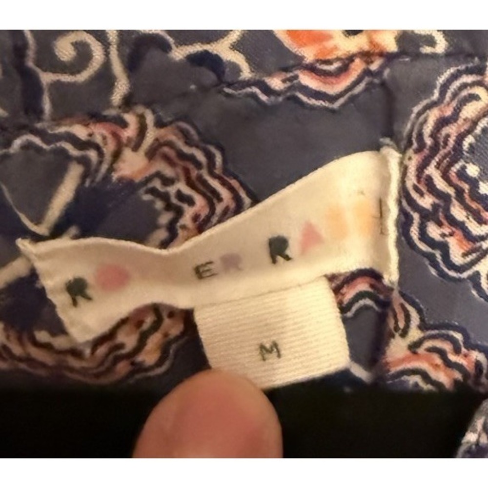 Roller Rabbit Primrose Pippa Dress Sz-M Blue Floral Tiered Babydoll Cotton 178$ - Picture 7 of 7